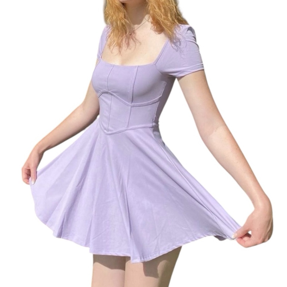 OGL Icy Air Square Corset Inspired Flounce Dress